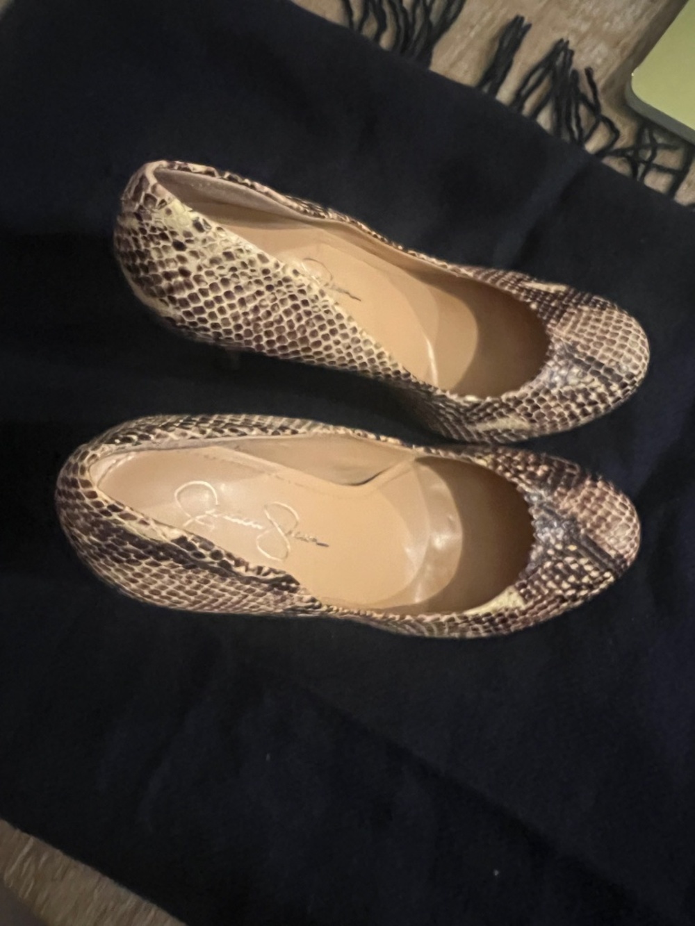 Jessica Simpson Python Embossed Pumps - Picture 7 of 7